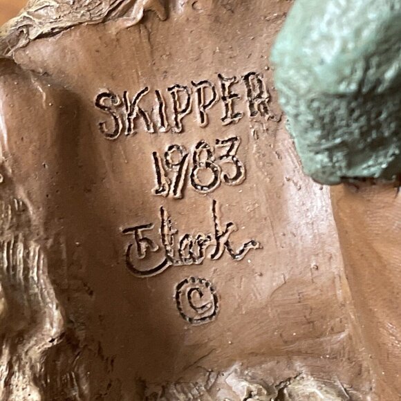 VINTAGE 1983 TOM CLARK GNOME FIGURE SCULPTURE “SKIPPER” - Picture 8 of 11